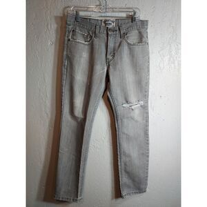 Signature By Levi's Distressed‎ Skinny Fit Denim Jeans Gray Men's 32 30